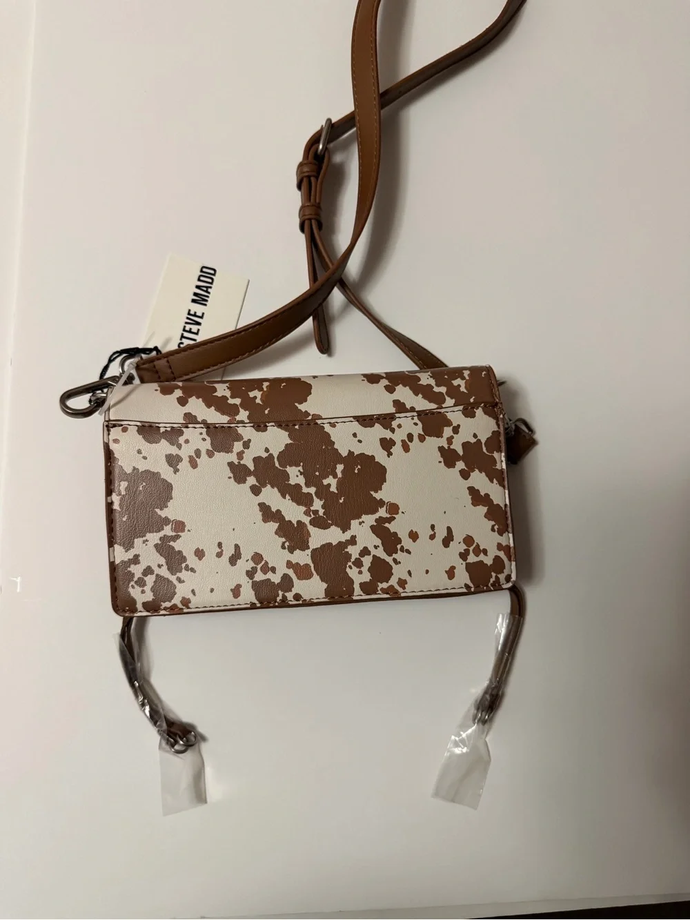 Steve Madden 2025 Faux Cow Print Crossbody Shoulder Bag NWTS